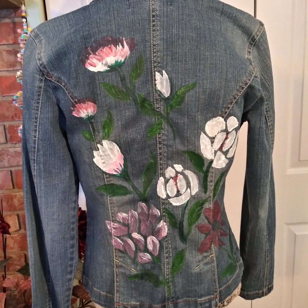 644 jeaniemade Size Med. Bandolinoblu Jacket - Picture 1 of 4